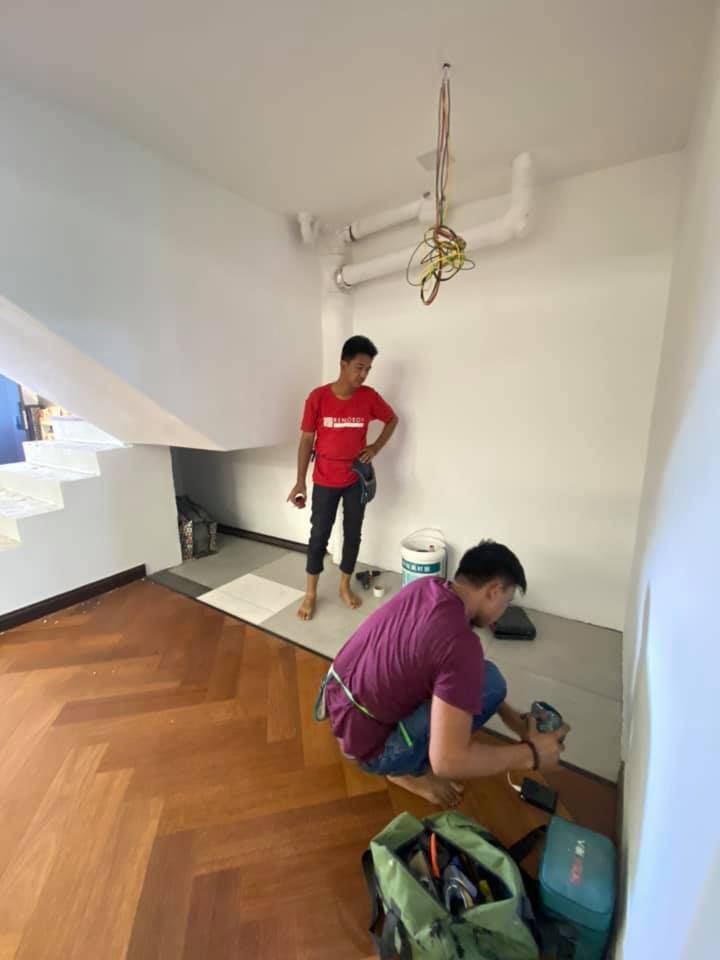 DIY Dekor Partition Lawa Guna ‘MDF Strip’, Sorok Ruang Bawah Tangga!