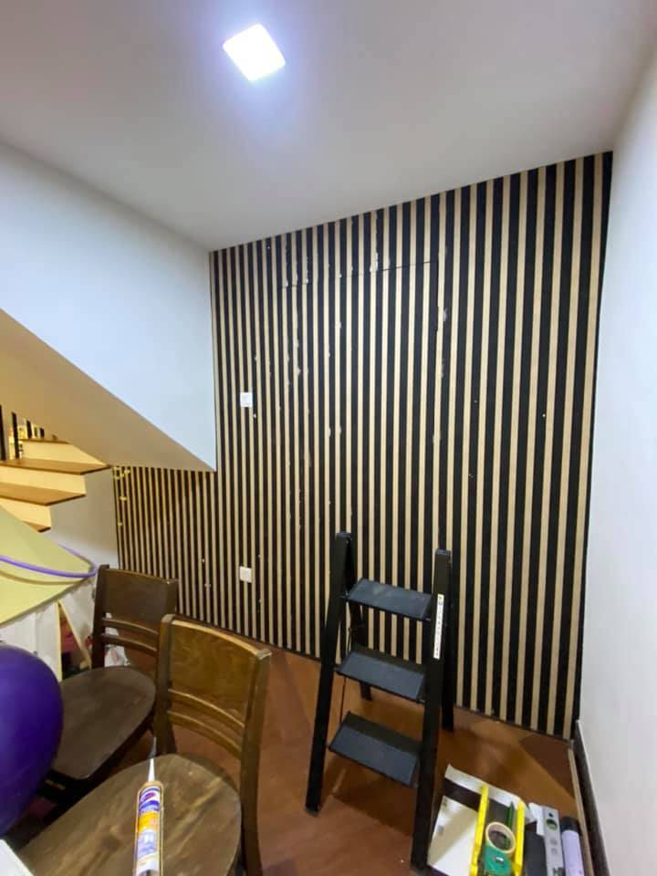 DIY Dekor Partition Lawa Guna ‘MDF Strip’, Sorok Ruang Bawah Tangga!