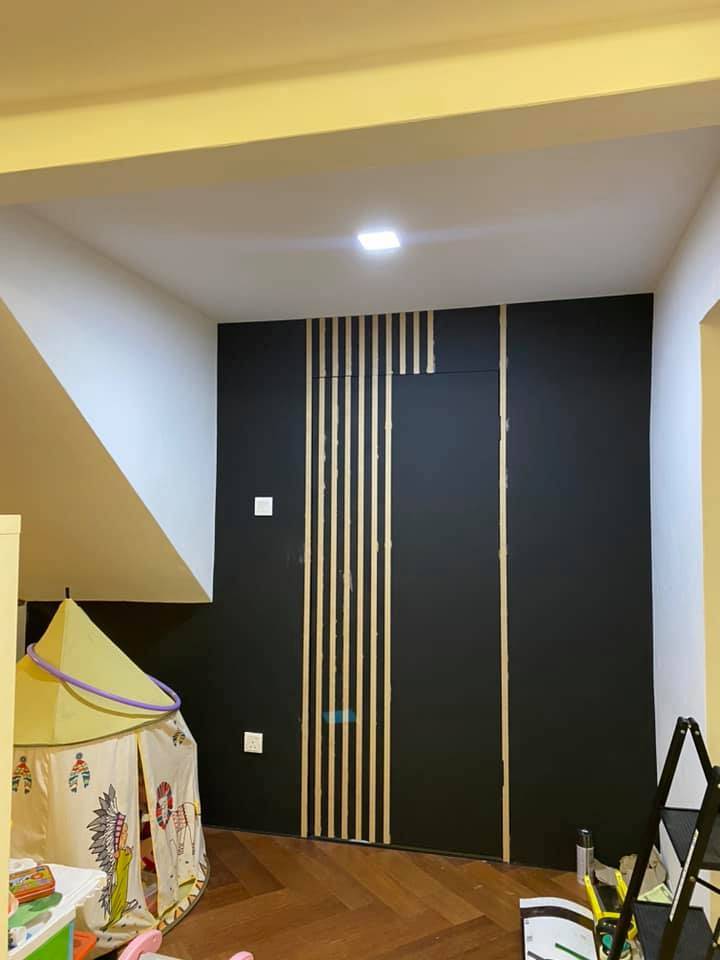 DIY Dekor Partition Lawa Guna ‘MDF Strip’, Sorok Ruang Bawah Tangga!