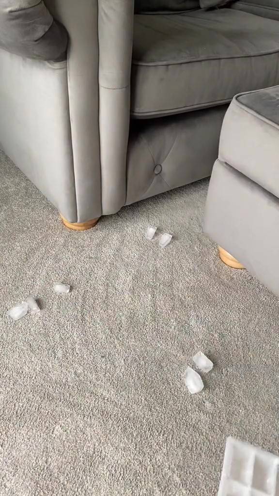 Trik Hilangkan Kesan Lekukan Perabot Pada Karpet Dengan Kiub Ais, Memang Menjadi!