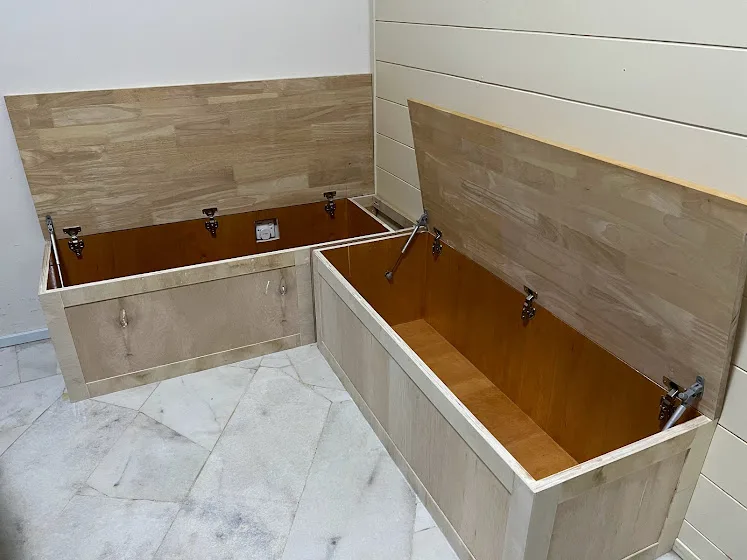 DIY Storage Bench Meja Makan, Boleh Simpan Macam-Macam!