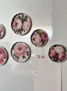 DIY Mudah Dekor Magnet Hiasan & Penyangkut Kunci Guna Tin Penutup Botol