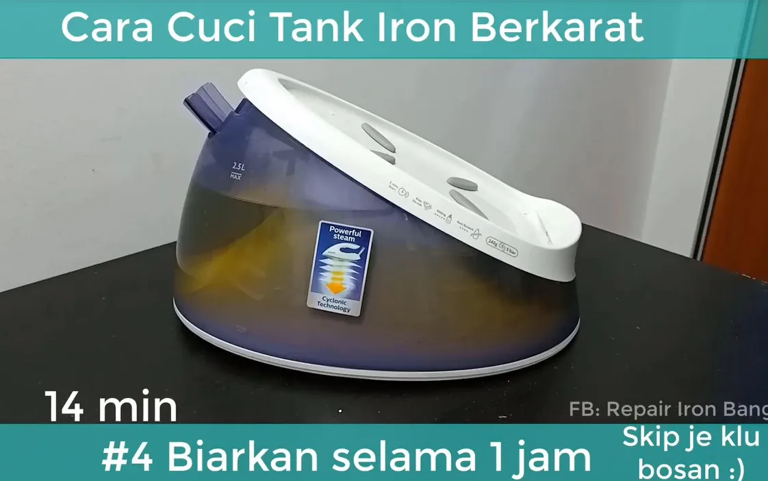 Tangki Seterika Wap Berkarat, Ini Cara Bersihkan Sendiri Di Rumah