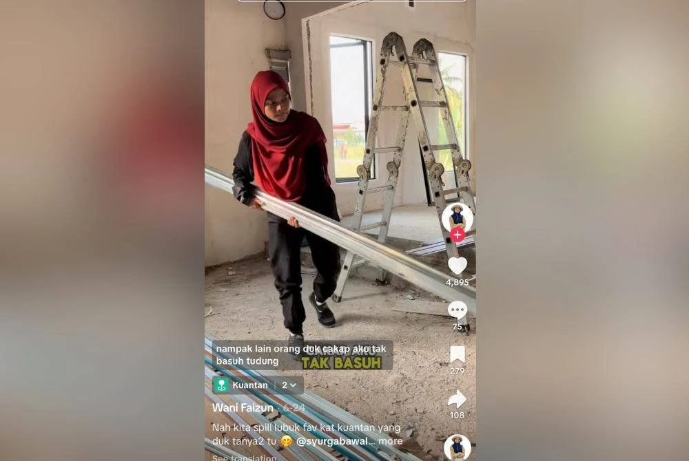 Ibu Tunggal Bina Rumah Idaman Dengan Tulang Empat Kerat, Tengok YouTube Saja 