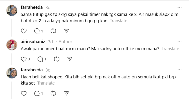 Jimat RM100 Sebulan Hanya Dengan Tutup Suis Mesin Penapis Air Setiap Malam