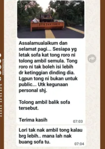 Letak Sofa Dalam Tong Roro Jangan Sesuka Hati, Sampai Menyusahkan Orang Lain