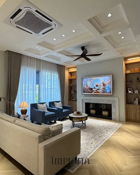 Estetika ‘Coffered Ceiling’ Serlah Dekorasi Teres 2,350kps Konsep Modern Farmhouse!