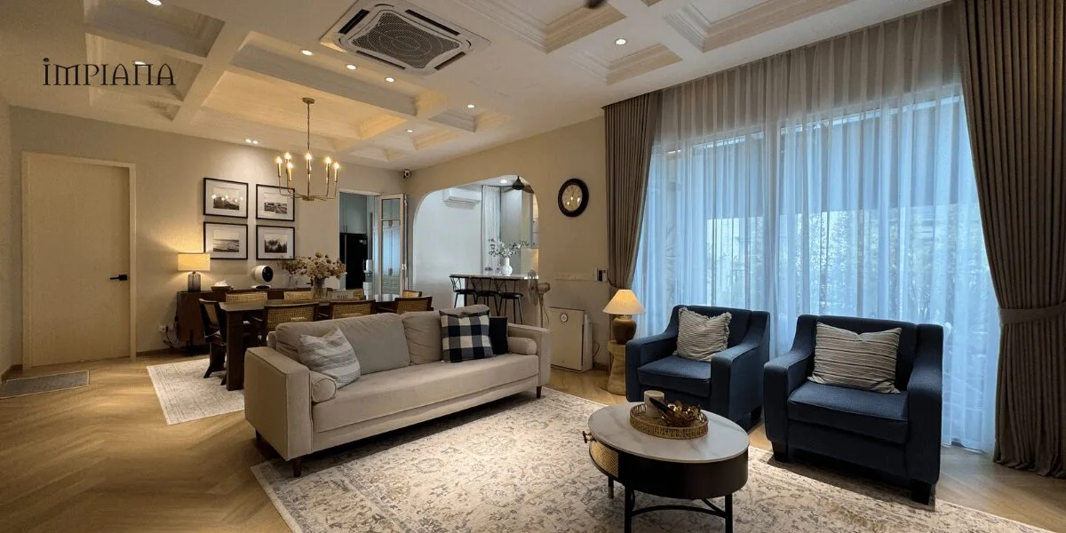 Estetika ‘Coffered Ceiling’ Serlah Dekorasi Teres 2,350kps Konsep Modern Farmhouse!