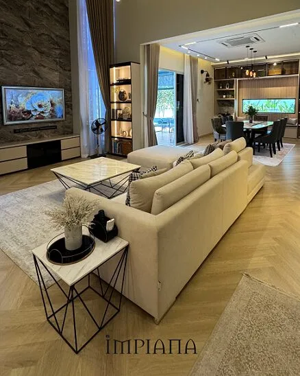 Refleksi Siling Tinggi 20 Kaki, Teres Konsep Moden Kontemporari Tampak Luas & Lapang!