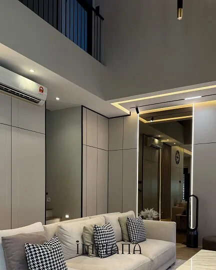 Refleksi Siling Tinggi 20 Kaki, Teres Konsep Moden Kontemporari Tampak Luas & Lapang!