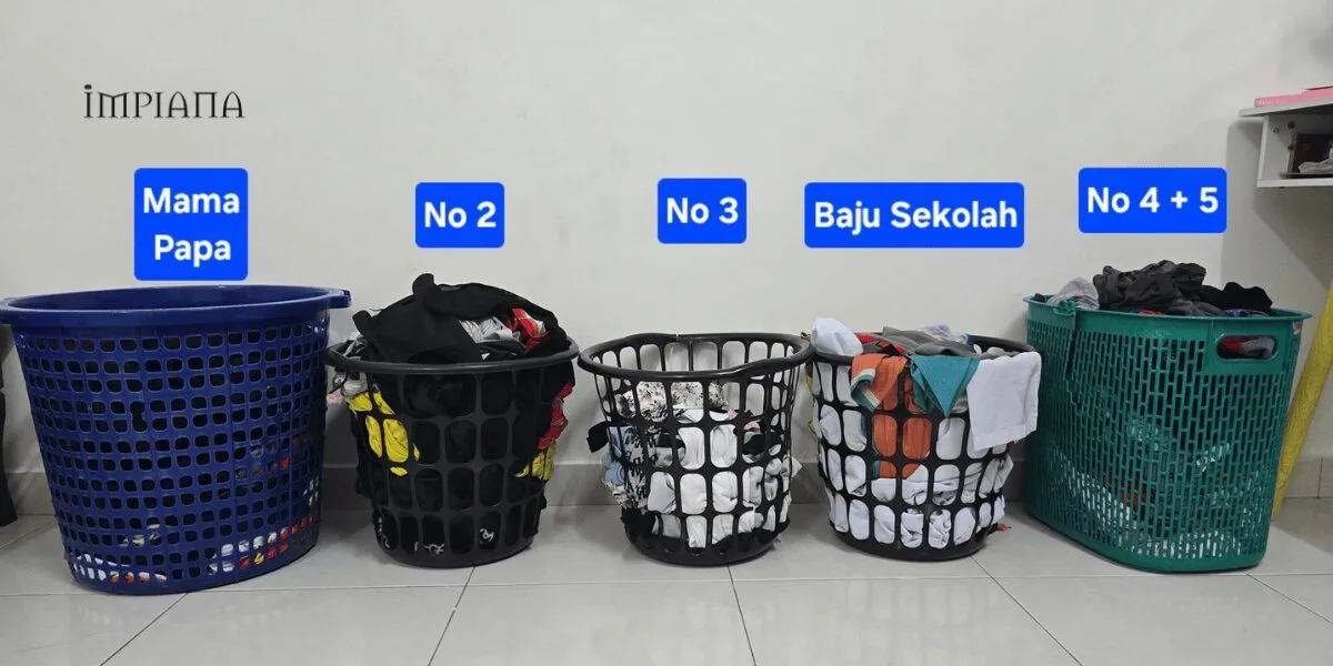 Cara Mudah Uruskan Kain Baju Berlonggok, Asingkan Ikut Ahli Keluarga!