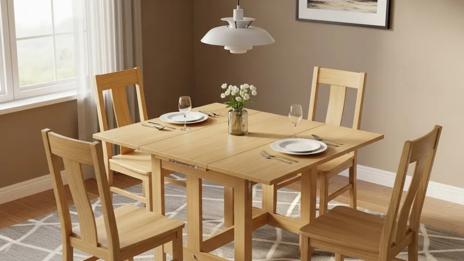 Meja Makan Yang Sesuai Untuk Rumah Berkeluasan Sempit, Praktikal & Menjimatkan Ruang 8 Meja Makan Yang Sesuai Untuk Rumah Berkeluasan Sempit, Praktikal & Menjimatkan Ruang