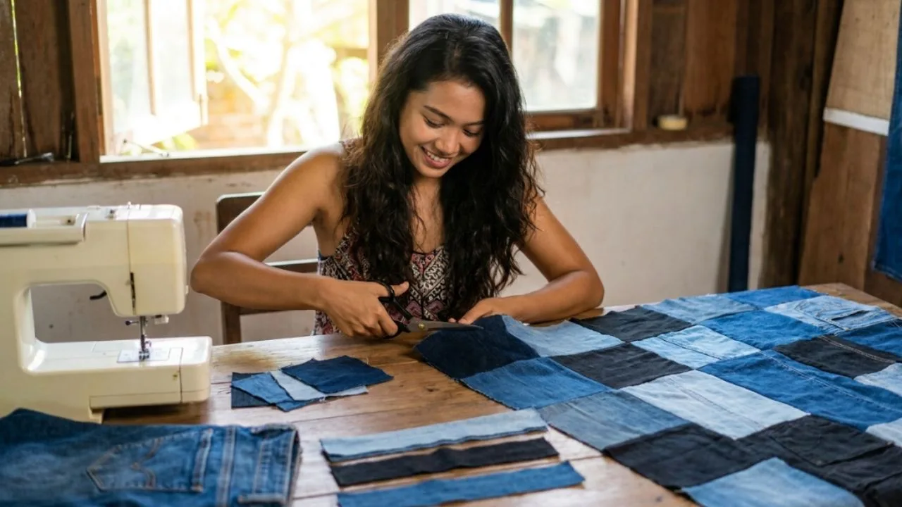 5 Cara Kreatif Kitar Semula Denim Lama Menjadi Dekorasi Rumah Estetik