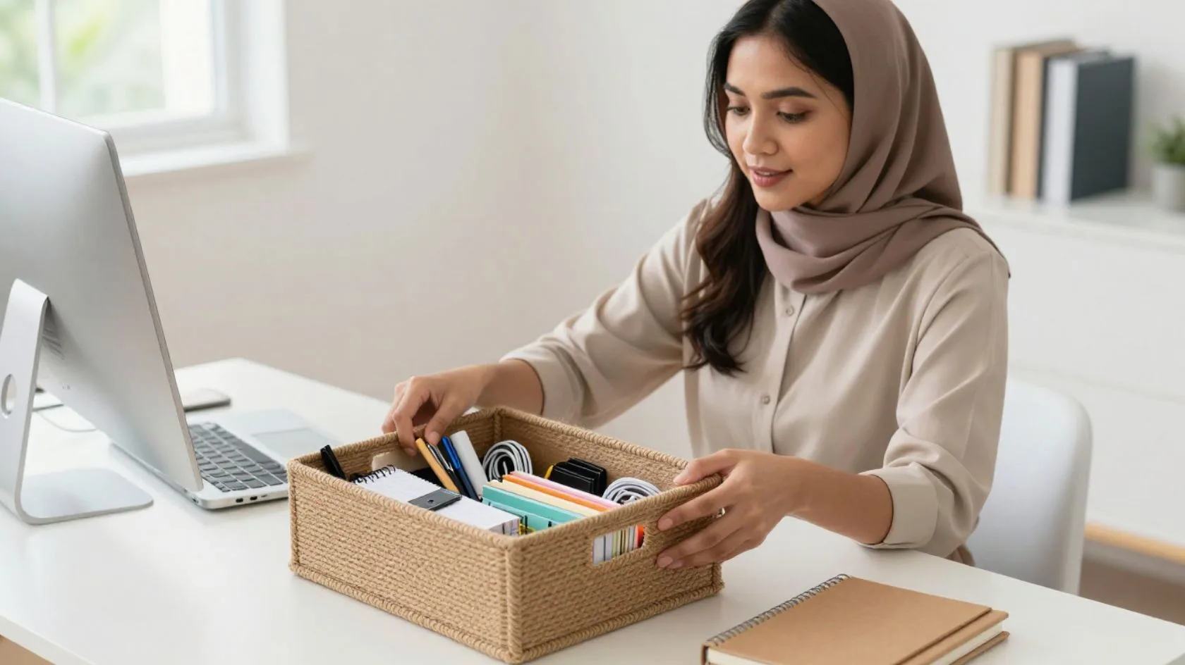 Ubah Kotak Kadbod Terpakai Jadi Storage Box Minimalis Ala ‘Muji’ Guna Tali Jut & Kain Terpakai