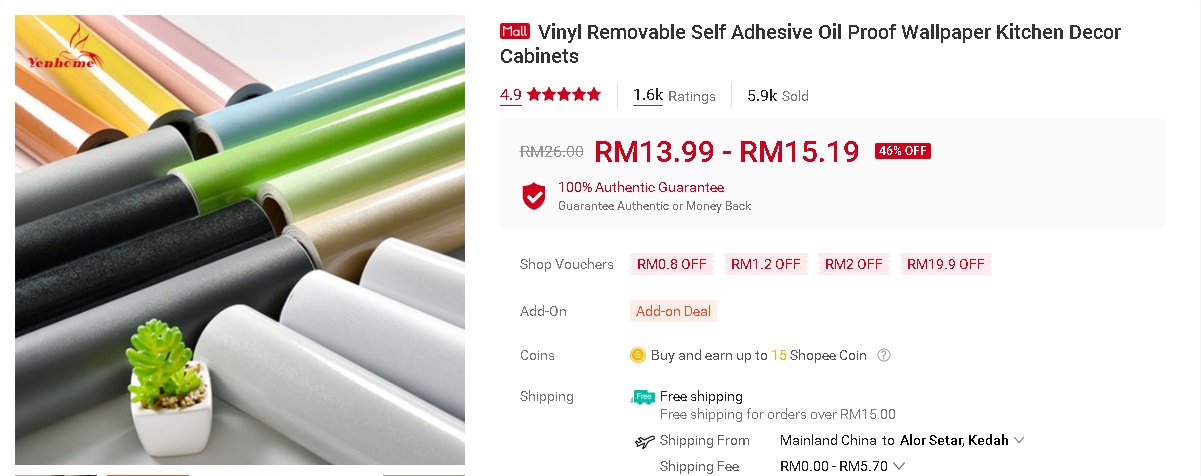 D.I.Y Kabinet Dapur, Mudah Tempah Pintu Dekat Shopee Tinggal Pasang Je 12 D.I.Y Kabinet Dapur, Mudah Tempah Pintu Dekat Shopee Tinggal Pasang Je 12